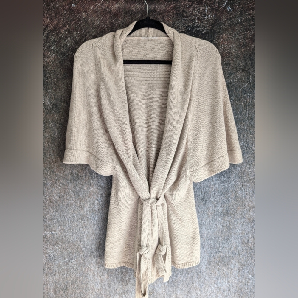 Neutral Knit Kimono Cardigan | Boho Wrap Sweater